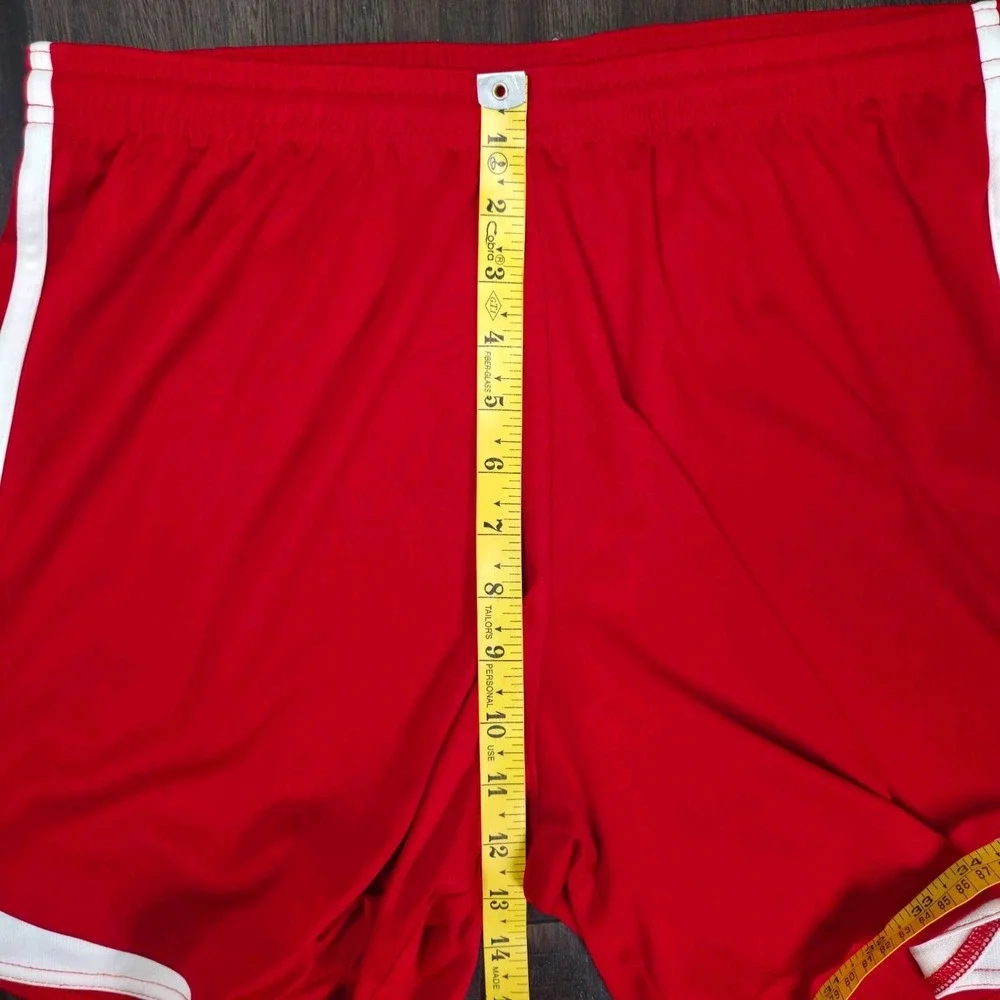 Adidas Climacool Shorts Mens Large Red White Soccer Athletic 31×6 Inseam